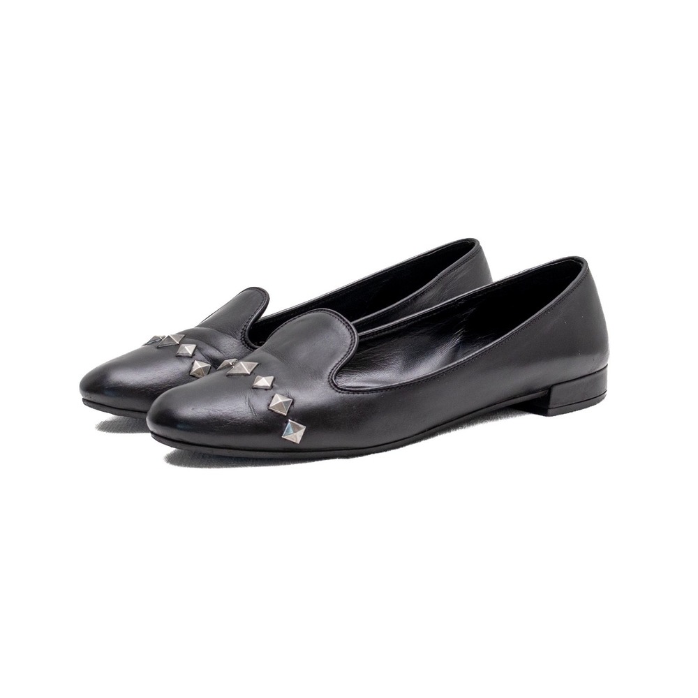 The Original Car Shoe Women's Black Leather Studded Loafers Size EU 37.5 US‎ 7.5